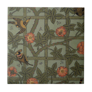 Carreau Papier peint à motif treillis de William Morris
