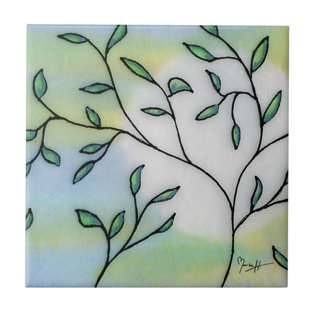 Carreau Papier peint de mûre posé avec le feuille (Devant)