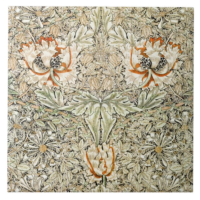 Carreau Papier peint floral Chèvrefeuille de William Morri (Devant)