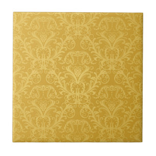 Carreau Papier peint floral d'or de luxe