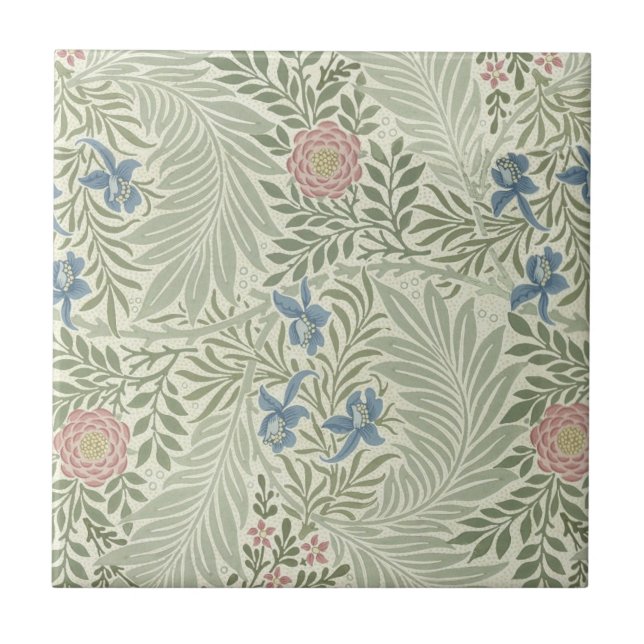 Carreau Papier peint floral Larkspur de William Morris (Devant)