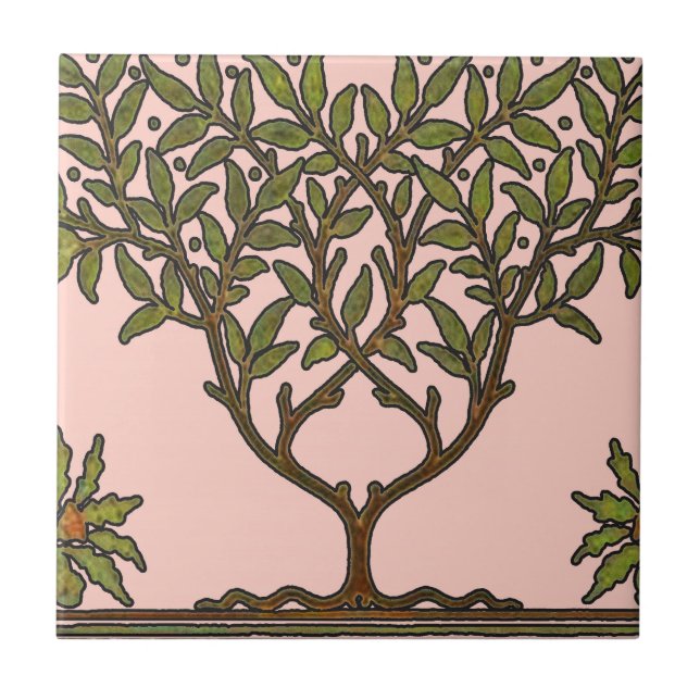 Carreau Papier peint frise d'arbre de William Morris (Devant)