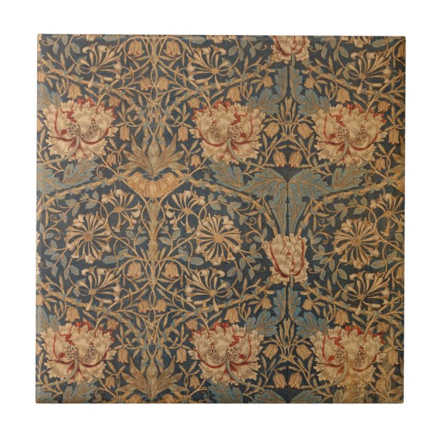 Carreau Papier peint riche au chèvrefeuille de William Mor (Devant)