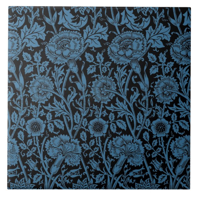 Carreau Papier peint rose et rose William Morris 1890 (Devant)