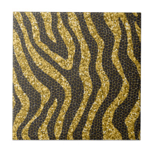 Carreau papier zébrée doré, motif zébrée, art zébrée