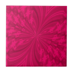 Carreau Papillon Abstrait rose framboise