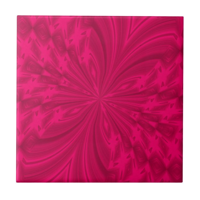 Carreau Papillon Abstrait rose framboise (Devant)