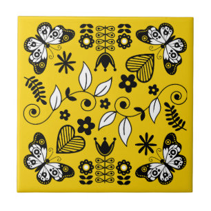 Carreau Papillon art populaire scandinave