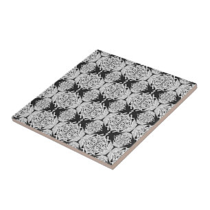 Carreau Papillon blanc gris Aile Motif Abstrait