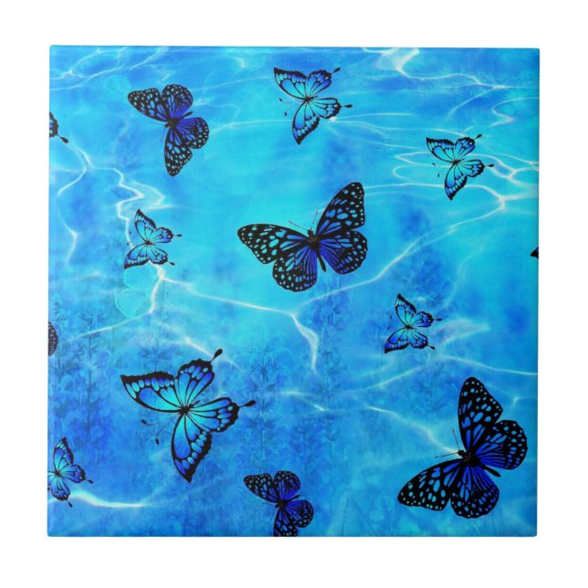 Carreau Papillon bleu (Devant)