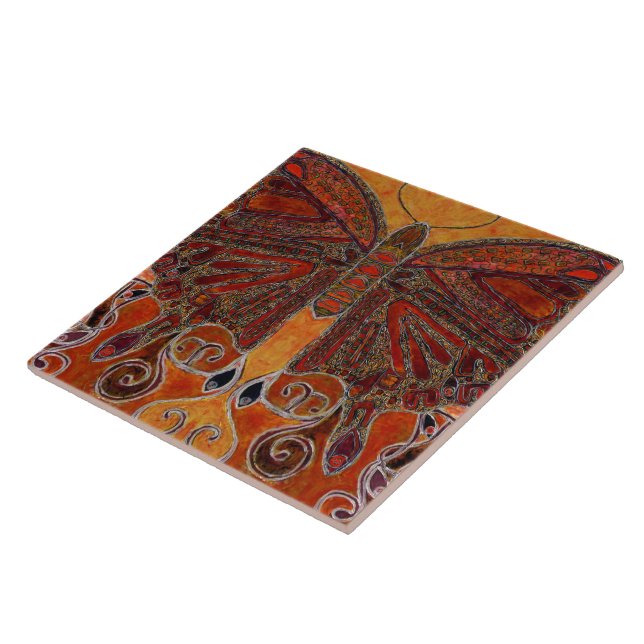 Carreau Papillon de Nouveau d'art (peinture) (Côté)