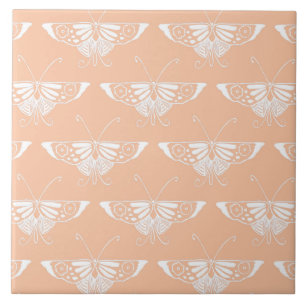 Carreau Papillon Deco stylisé - pêche douce