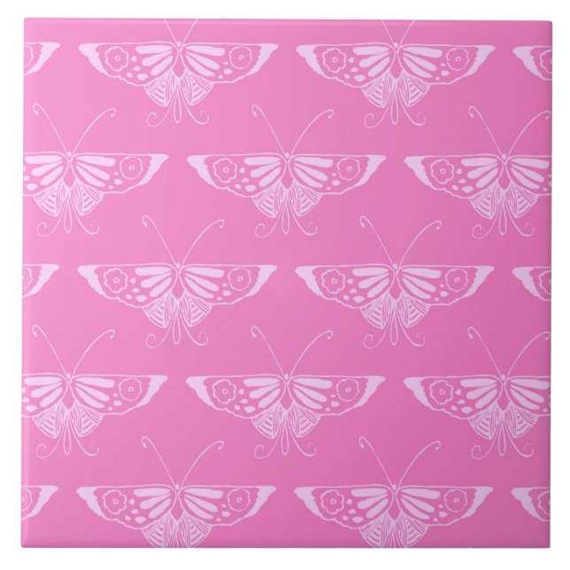 Carreau Papillon Deco stylisé - rose orchidée (Devant)