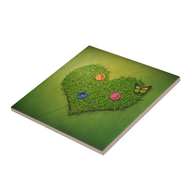 Carreau Papillon en forme de coeur (Côté)