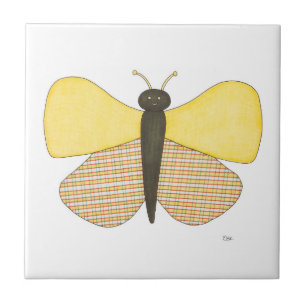Carreau Papillon gai Art Tile-Erin Brie Art céramique