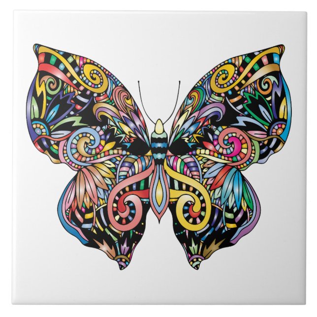 Carreau Papillon illustré  (Devant)