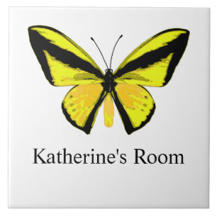 Carreau Papillon Jaune Chambre d'Enfants