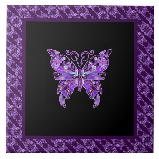 Carreau Papillon violet 31 Carrelage en céramique (Devant)