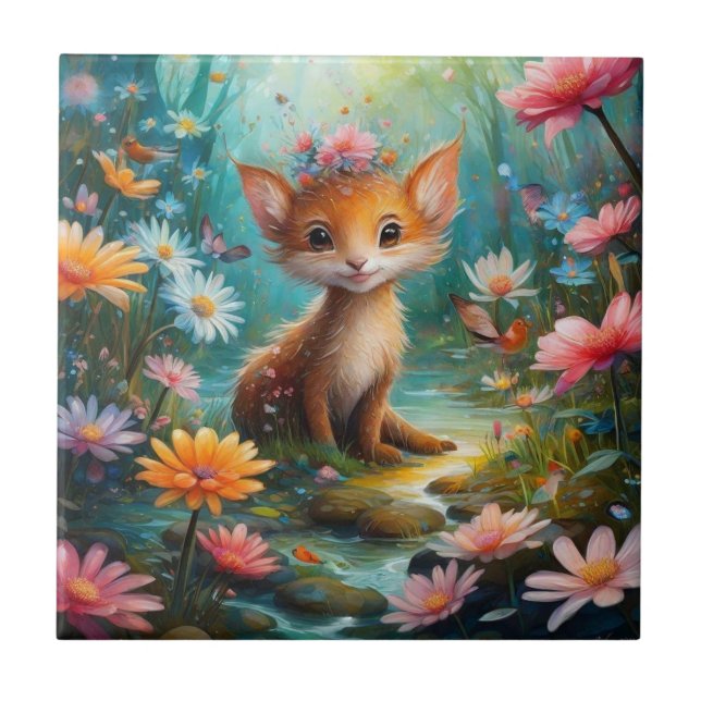 Carreau Papillons aux champignons magiques (Devant)