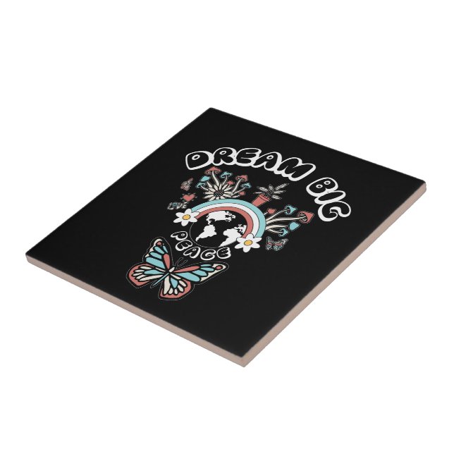 Carreau Papillons et champignons Rêve Big positif inspo (Côté)