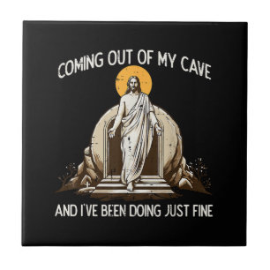 Carreau Pâques sortant de ma grotte Jésus