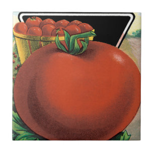 Carreau Paquet de semences vintage Art Étiquette, Tomato P