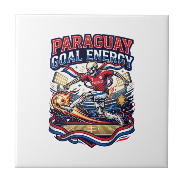 Carreau Paraguay Objectif Énergie Skeleton Buteur Nations  (Devant)