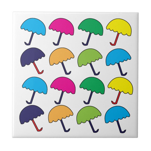 Carreau Parapluie coloré (Devant)