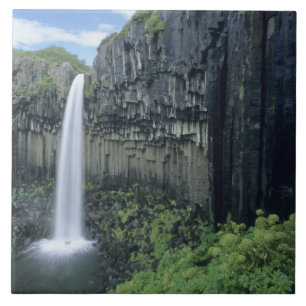 Carreau Parc national de Skaftafell, cascade de Svartifoss