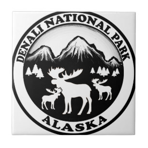 Carreau Parc national du Denali Cercle d'orignal de l'Alas