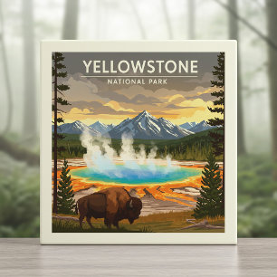 Carreau Parc national vintage Yellowstone