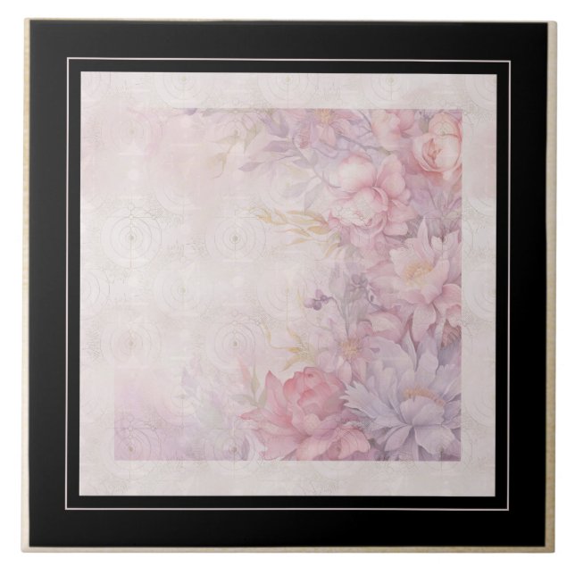 Carreau Parchemins de style victorien rose (Devant)