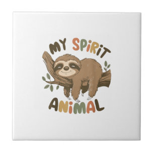 Carreau Paresseux Mon Animal Spirituel Graphique Drôle Par