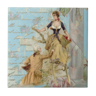 Carreau Paris romantique Amateurs Shabbychic bleu