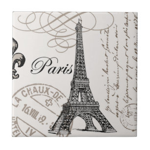 Carreau Paris vintage...Carreau en céramique