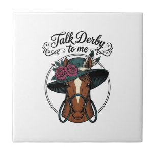 Carreau Parle Derby À Moi Design De Chapeau De Cheval Vint