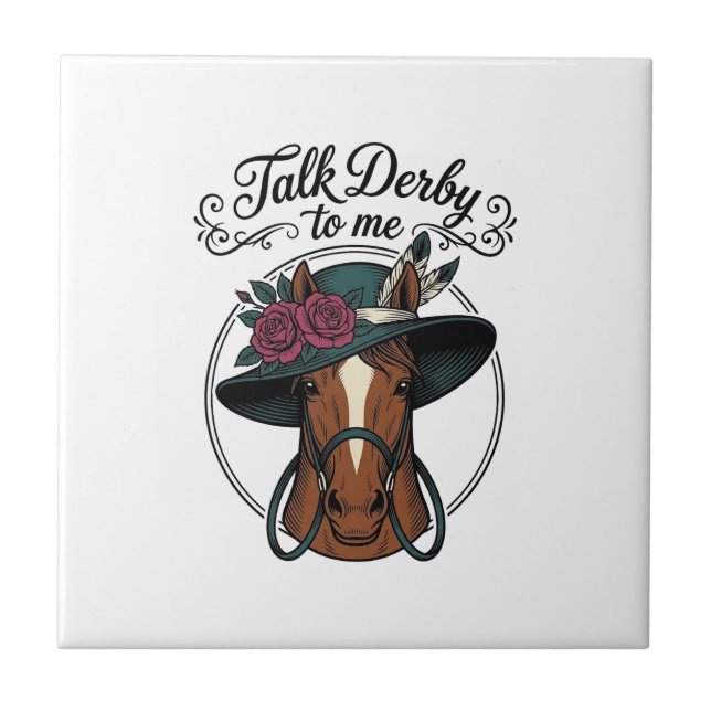 Carreau Parle Derby À Moi Design De Chapeau De Cheval Vint (Devant)