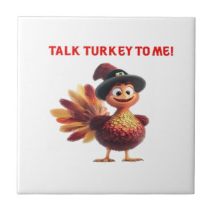 Carreau Parle dinde à moi drôle de conception de Thanksgiv