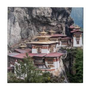Carreau Paro Taktsang : Le monastère du nid de tigre - Bho