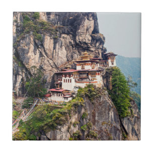 Carreau Paro Taktsang : Le monastère du nid de tigre - Bho