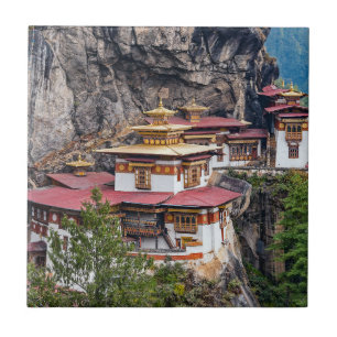 Carreau Paro Taktsang : Le monastère du nid de tigre - Bho