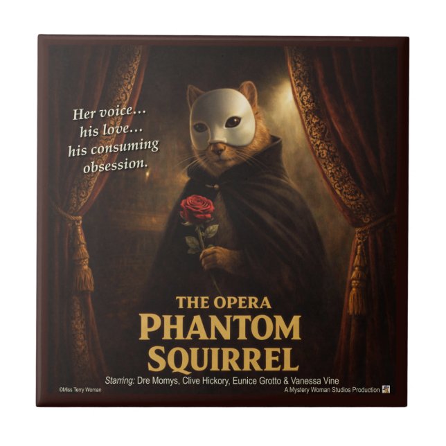 Carreau Parodie de l'Opéra Fantôme Écureuil (Devant)