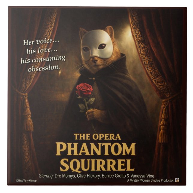 Carreau Parodie de l'Opéra Fantôme Écureuil (Devant)