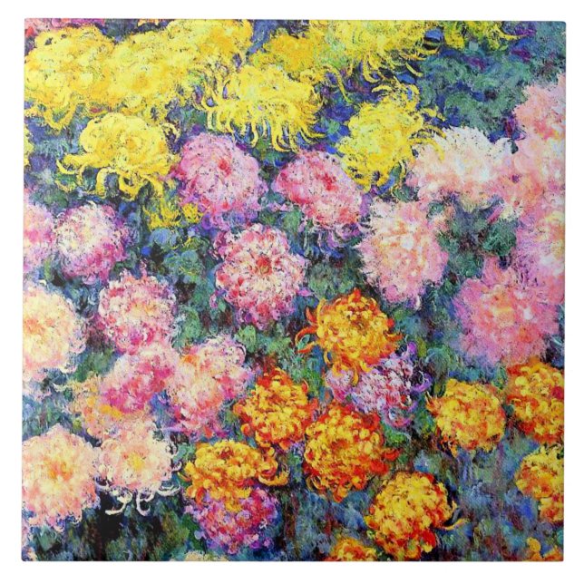 Carreau Parterre de chrysanthèmes par Monet (Devant)