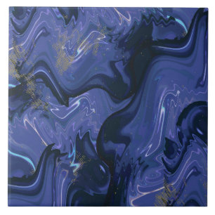 Carreau Parties scintillant bleue Galaxy Swirl Abstrait Mo