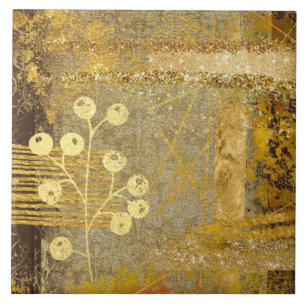 Carreau parties scintillant brune en mauvais état en or ab