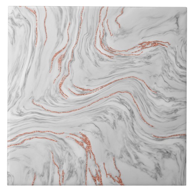 Carreau Parties scintillant D'Or Et Marbre Élégant Rose Fi (Devant)