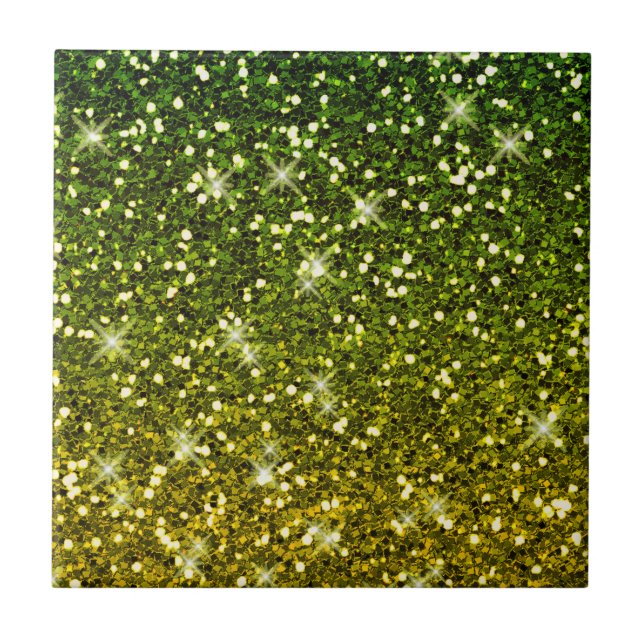 Carreau Parties scintillant dorées foncées chatoyantes (Devant)