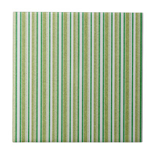 Carreau Parties scintillant Green Stripes