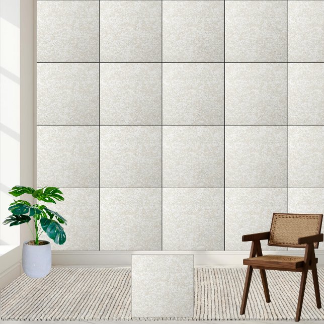 Carreau Parties scintillant moderne chic blanc et or Speck (Modern Chic White and Gold Glitter Speckled Ceramic Tile)